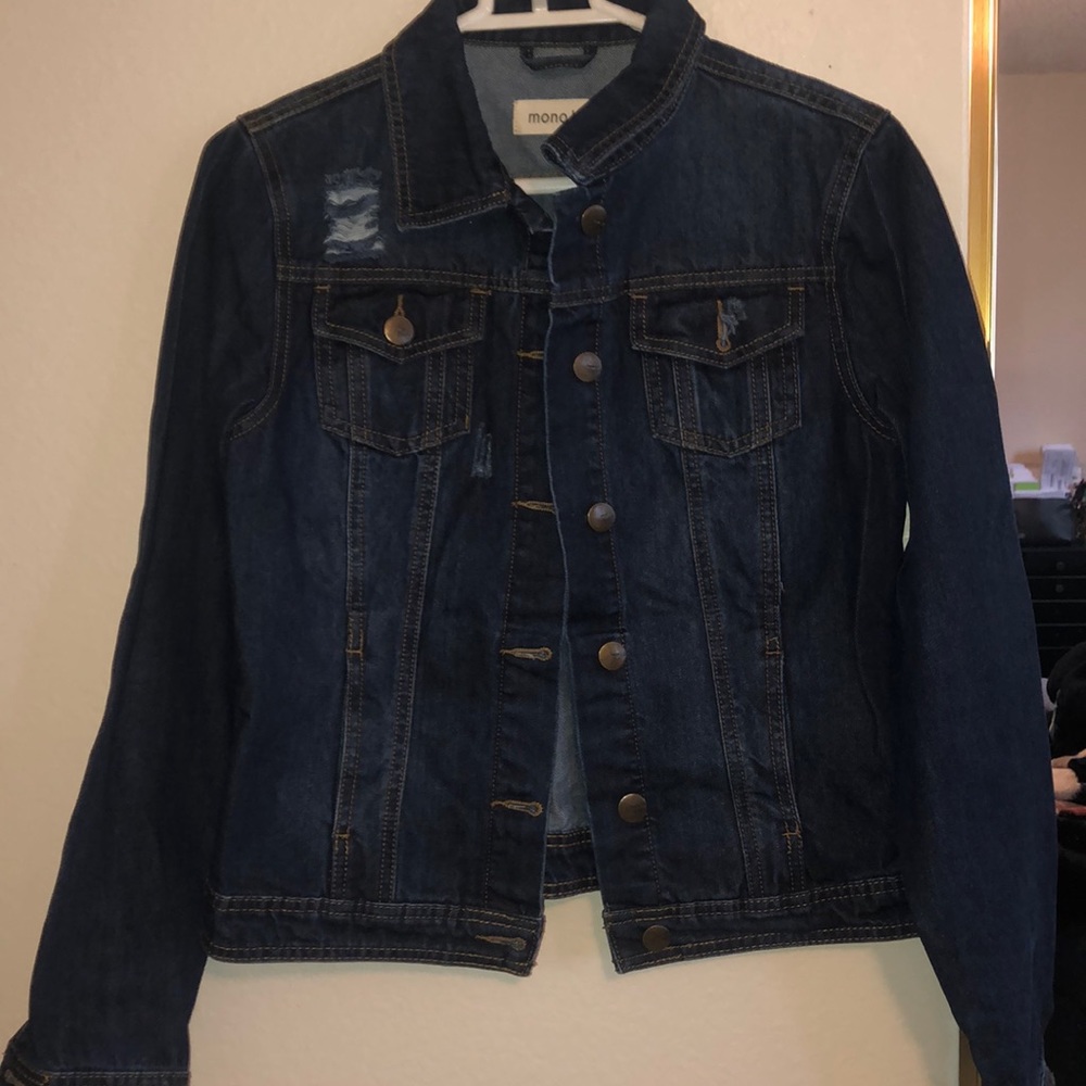 Dark blue jean jacket